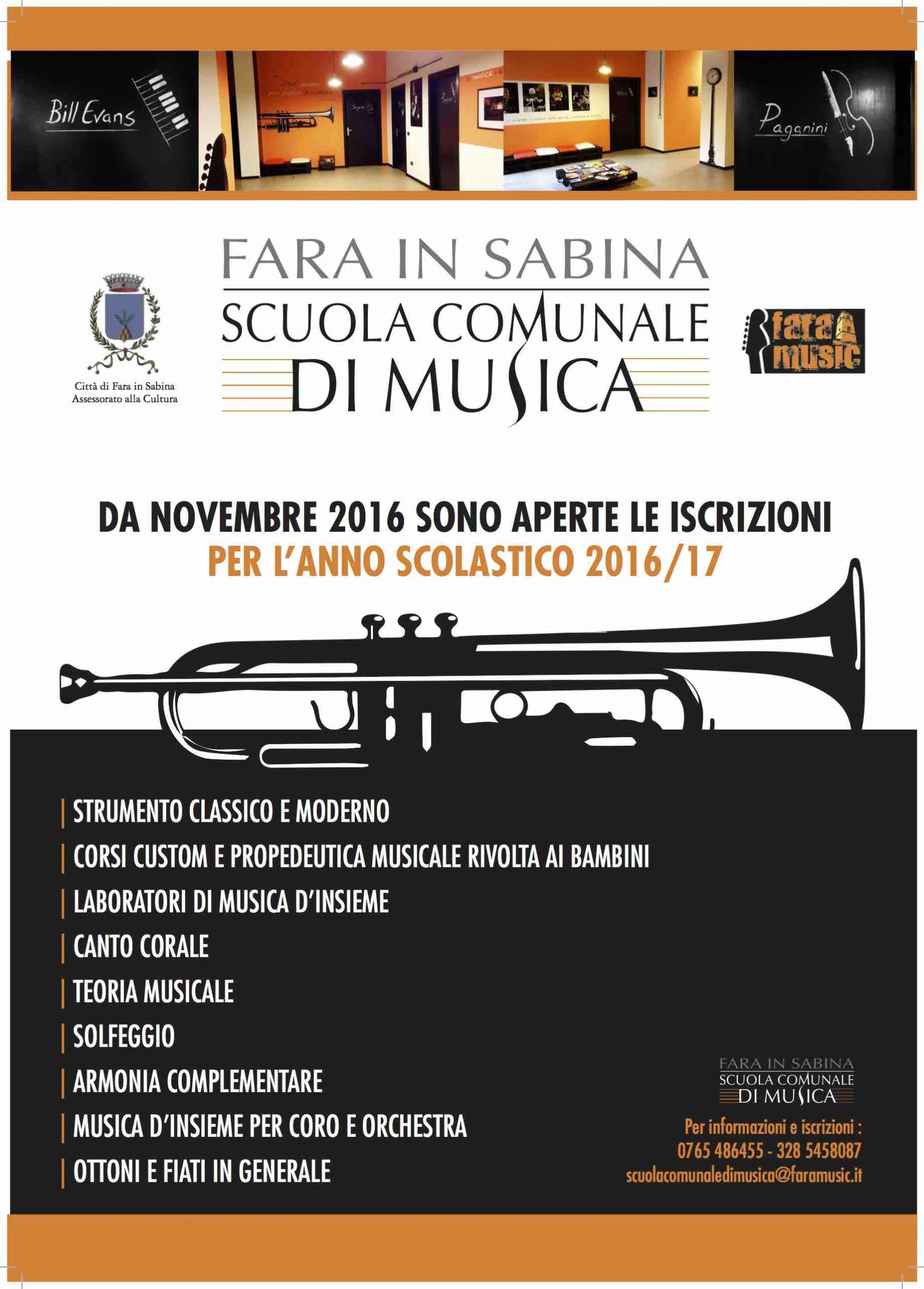 Novembre: riparte la Scuola Comunale di Musica…