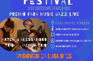 Il Premio Fara Music Jazz Live 2025 accende il palco del Garden con Artem Trio e Alessandro Iachini Trio