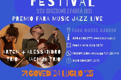 Il Premio Fara Music Jazz Live 2025 accende il palco del Garden con Artem Trio e Alessandro Iachini Trio
