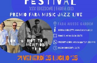 Premio Fara Music Jazz Live | Il 25 luglio nuove visioni jazz con F_Low e Not To Mention Trio