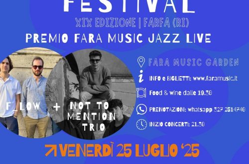 Premio Fara Music Jazz Live | Il 25 luglio nuove visioni jazz con F_Low e Not To Mention Trio