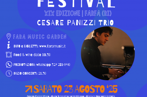 Cesare Panizzi Trio | Il 23 Agosto al Garden